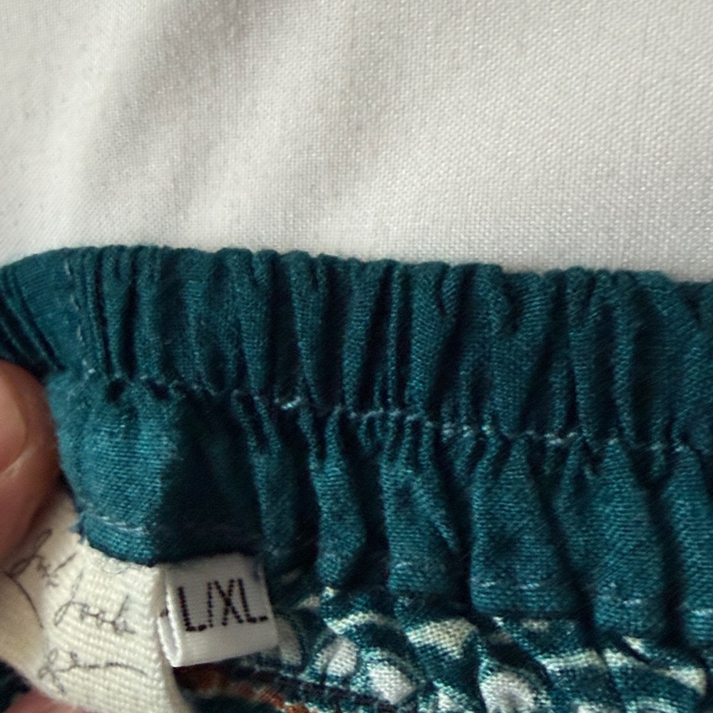Joob Joob Elegant Teal and Gold Women's Pants - Picture 5 of 7